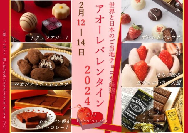 世界と日本のご当地チョコを厳選!アオーレバレンタイン2024
