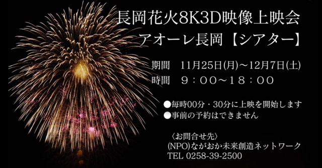 長岡花火8K3D映像上映会