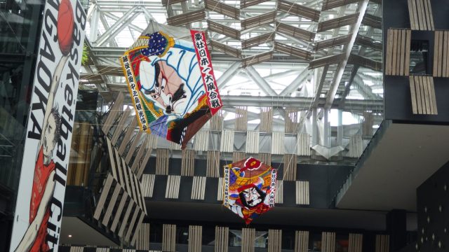 見附今町・長岡中之島大凧合戦PR 大凧展示